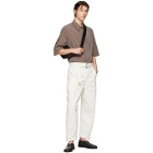 Lemaire Taupe Convertible Collar Short Sleeve Shirt