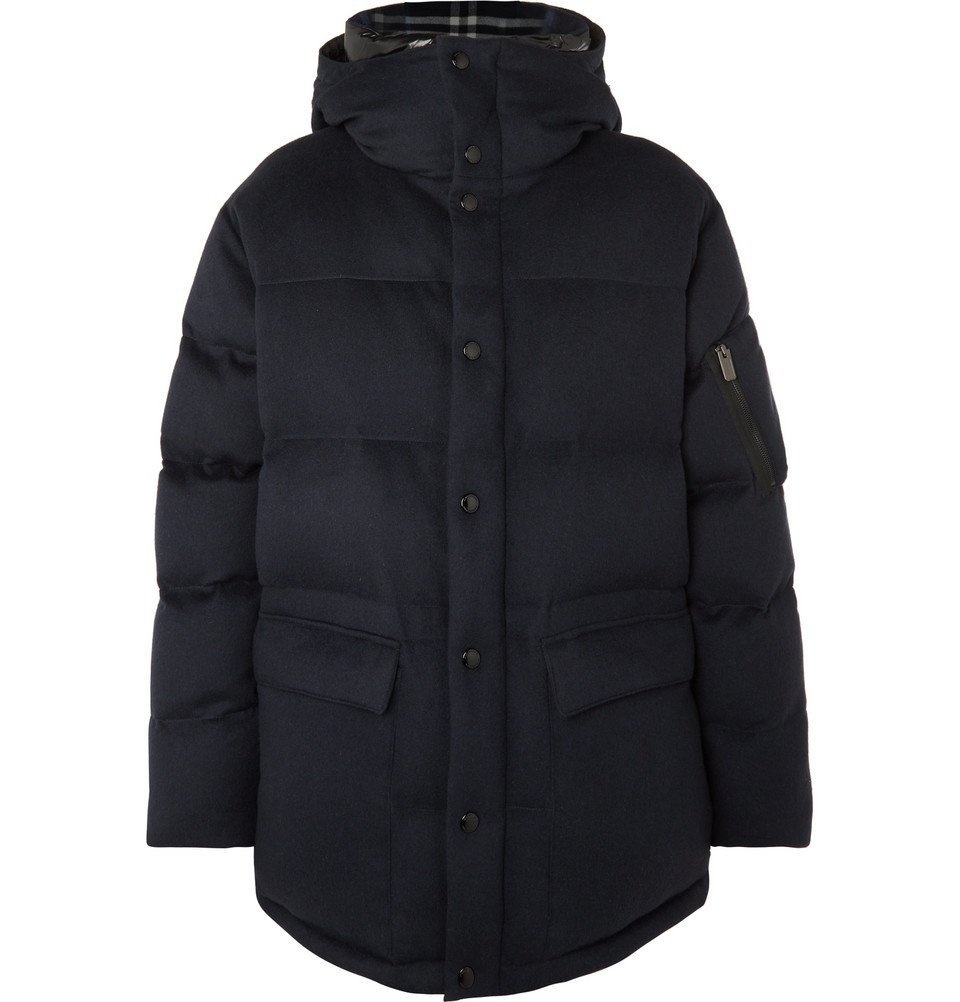 Burberry - Quilted Cashmere Hooded Down Jacket - Midnight blue Burberry