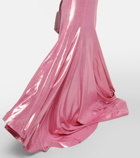 Norma Kamali Fishtail metallic gown