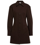 Victoria Beckham - Cotton-blend shirt minidress