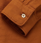 Altea - Slim-Fit Brushed Cotton-Twill Shirt - Brown