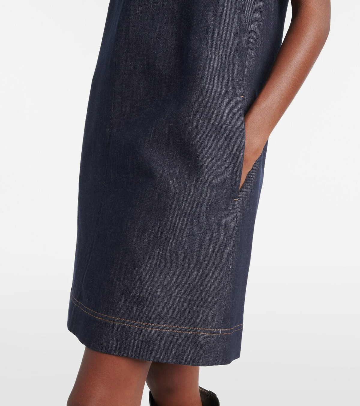 Brunello Cucinelli Monili cotton twill minidress