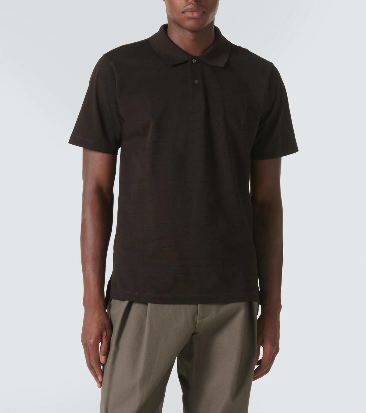 Berluti Scritto cotton piqué polo shirt