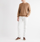 Brunello Cucinelli - Contrast-Tipped Ribbed Cotton Sweater - Neutrals