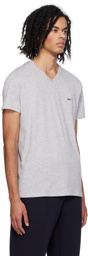 Lacoste Gray V-Neck T-Shirt