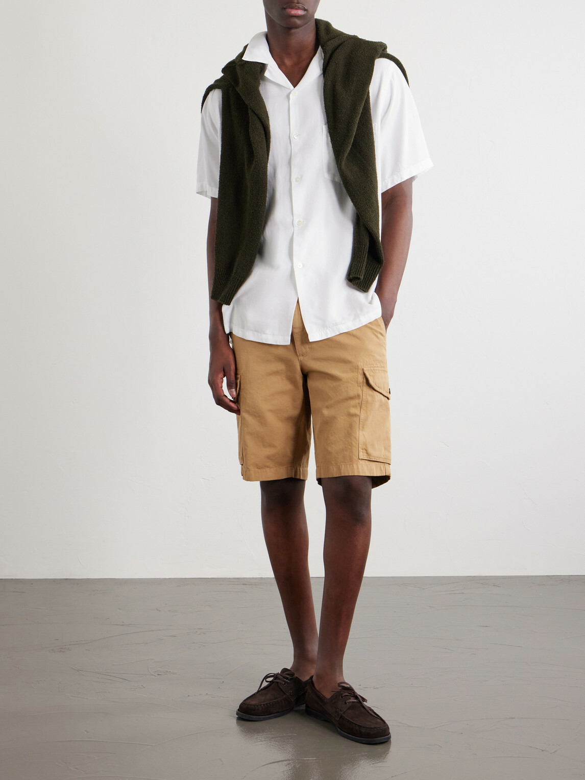 Slowear - Straight-Leg Cotton and Linen-Blend Shorts - Neutrals