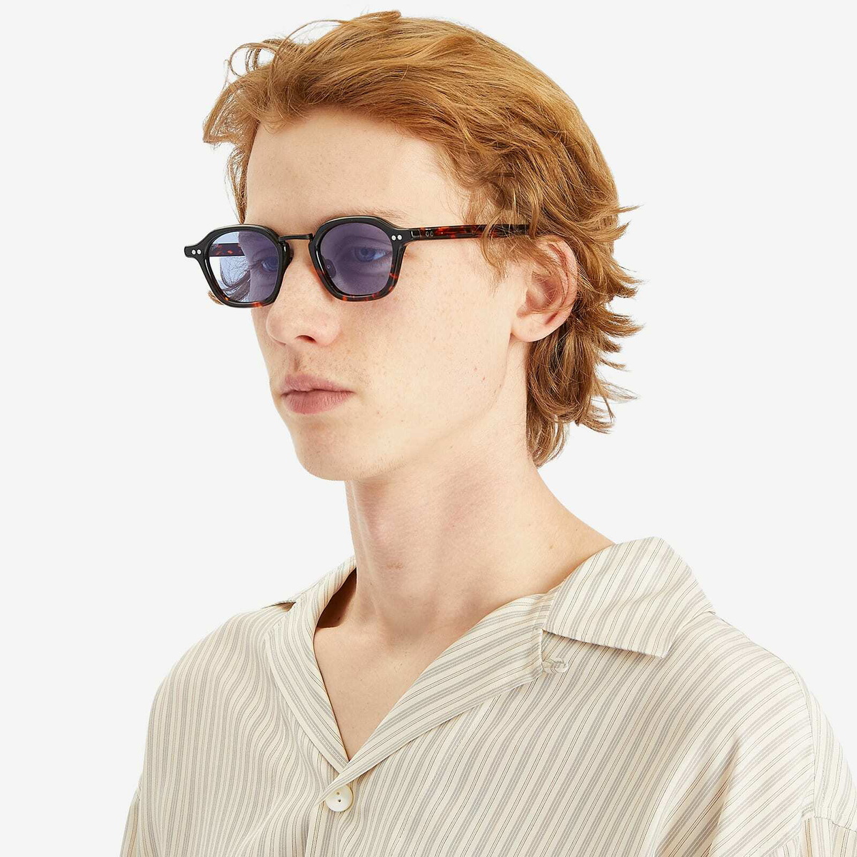 AKILA Iris Sunglasses in Black/Tortoise/Blue 