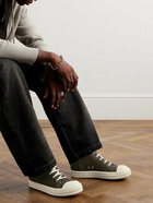 DRKSHDW by Rick Owens - Coated-Seaweed and Nylon High-Top Sneakers - Brown