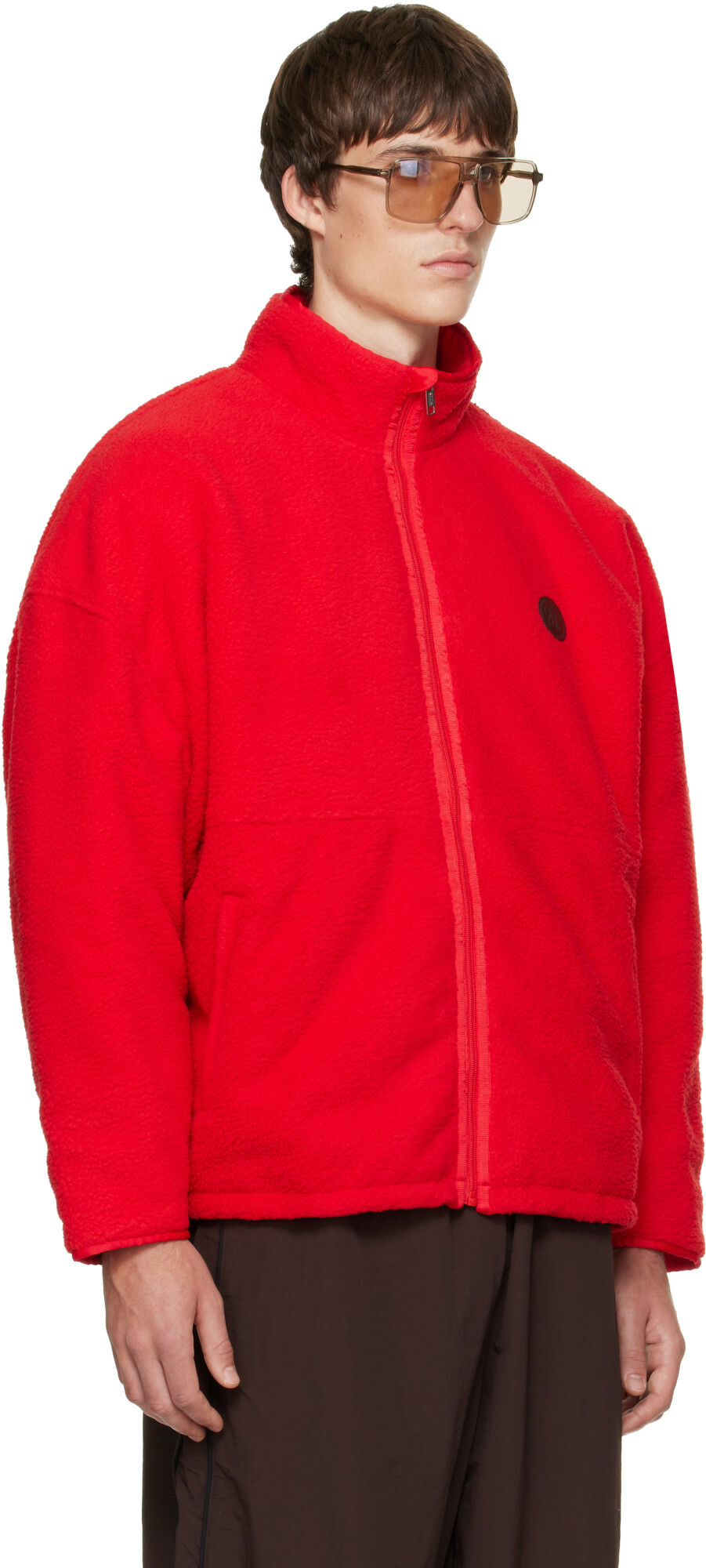 WILLY CHAVARRIA Red Reversible 'Willy' Fleece Jacket