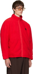 WILLY CHAVARRIA Red Reversible 'Willy' Fleece Jacket