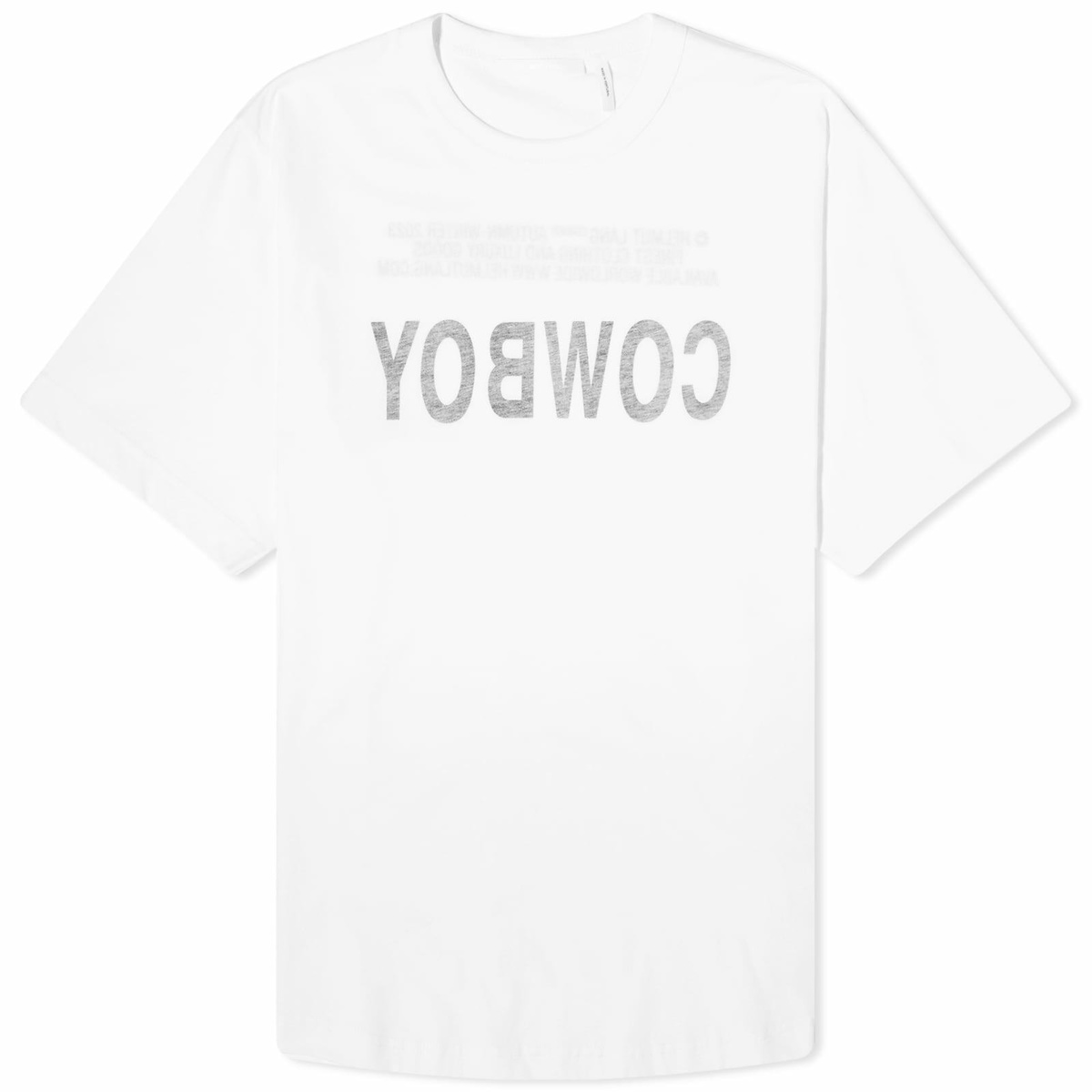 Helmut Lang Women's Cowboy T-Shirt in White Helmut Lang