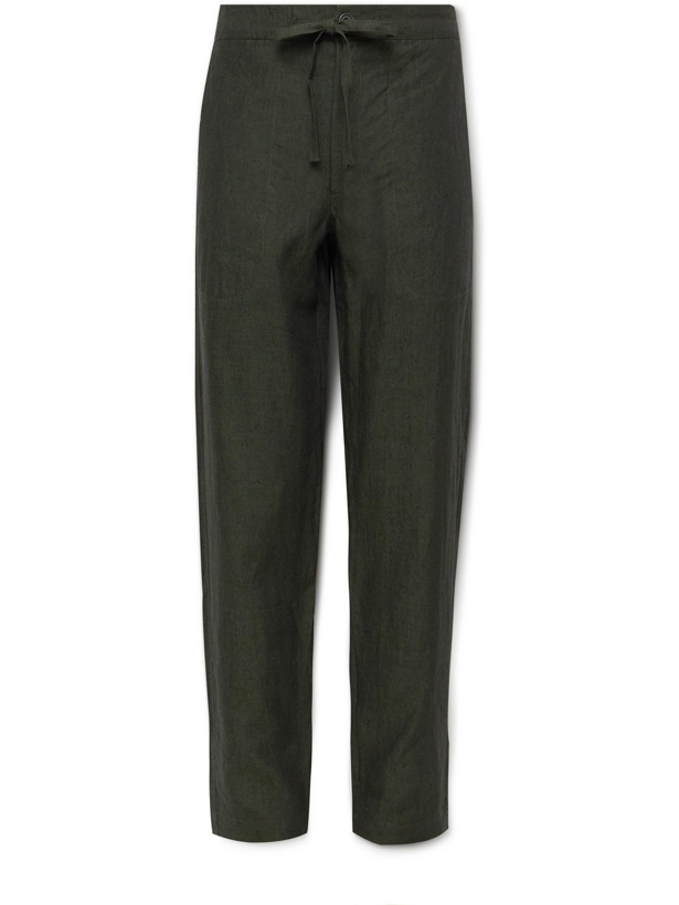 Photo: Richard James - Linen Drawstring Trousers - Green