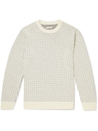 Nudie Jeans - August Weever Island Recycled Cotton-Blend Sweater - Neutrals