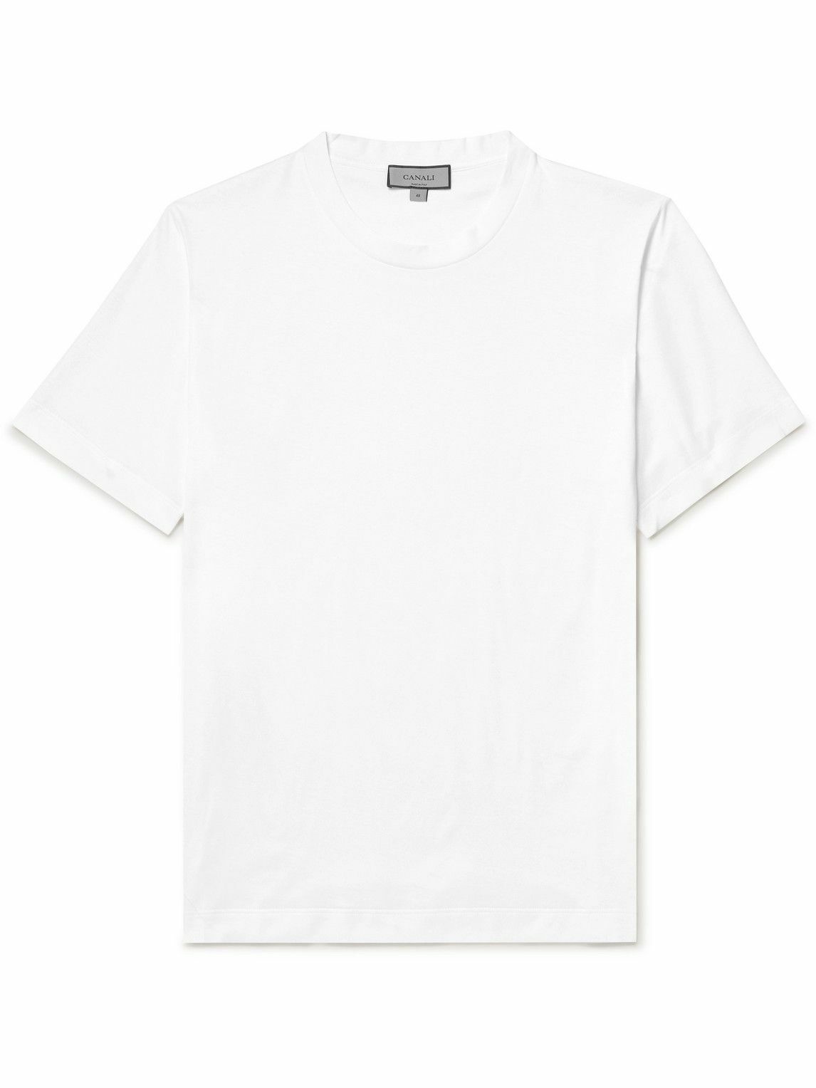 Canali - Cotton-Jersey T-Shirt - White Canali
