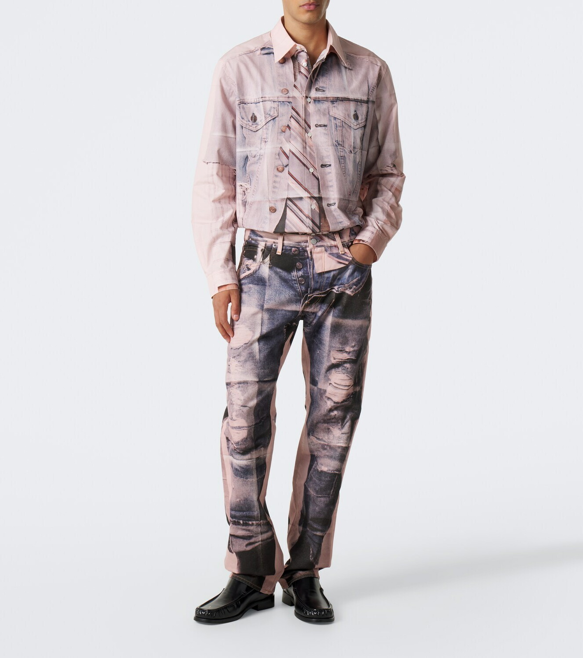 Acne Studios Trompe-l'œil cotton poplin shirt