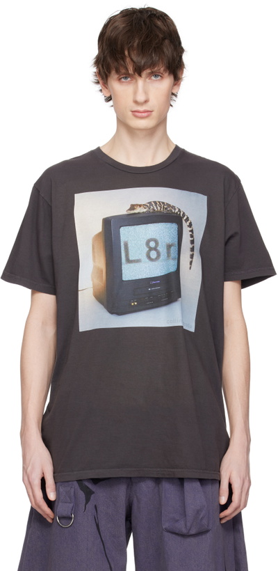Photo: Collina Strada Gray 'L8R' Graphic T-shirt