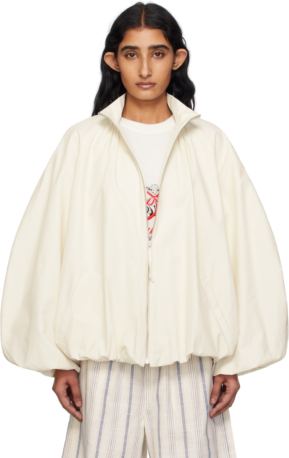 【限定商品】GABARDINE UTILITY BALLOON JACKET Cordera White Utility Balloon Jacket CORDERA