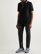 Valentino - Logo-Embossed Cotton-Piqué Polo Shirt - Black