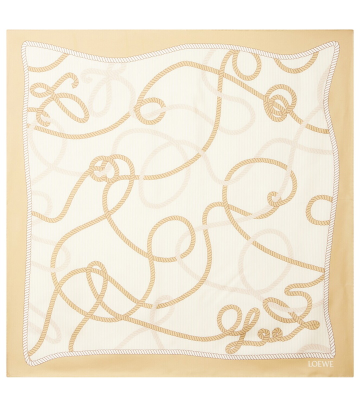 Photo: Loewe Anagram silk twill scarf