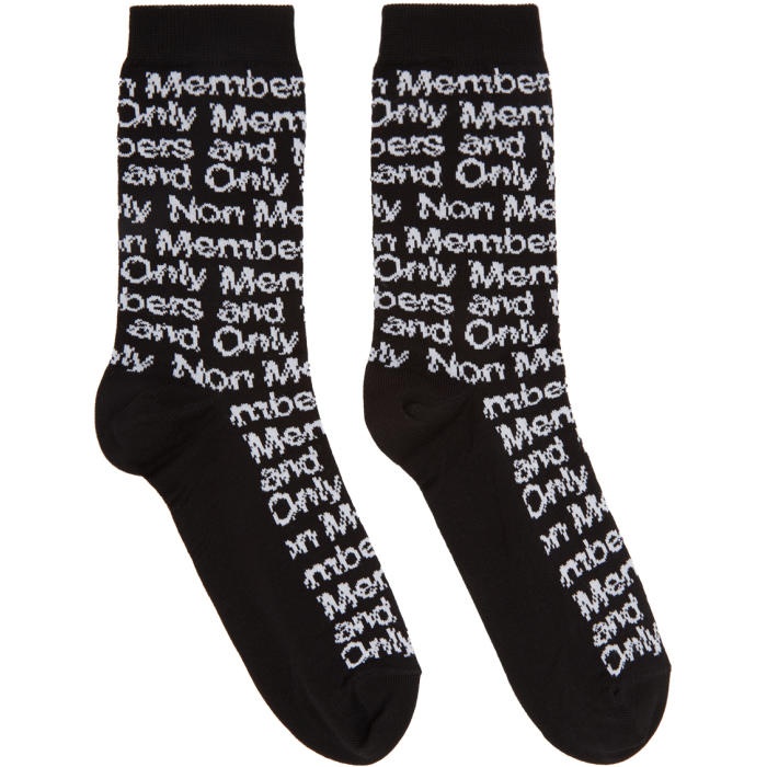 Photo: Stella McCartney Black Members and Non Members Only Socks 