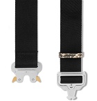 1017 ALYX 9SM - 4.5cm Black Faux Snake-Trimmed Webbing Belt - Black