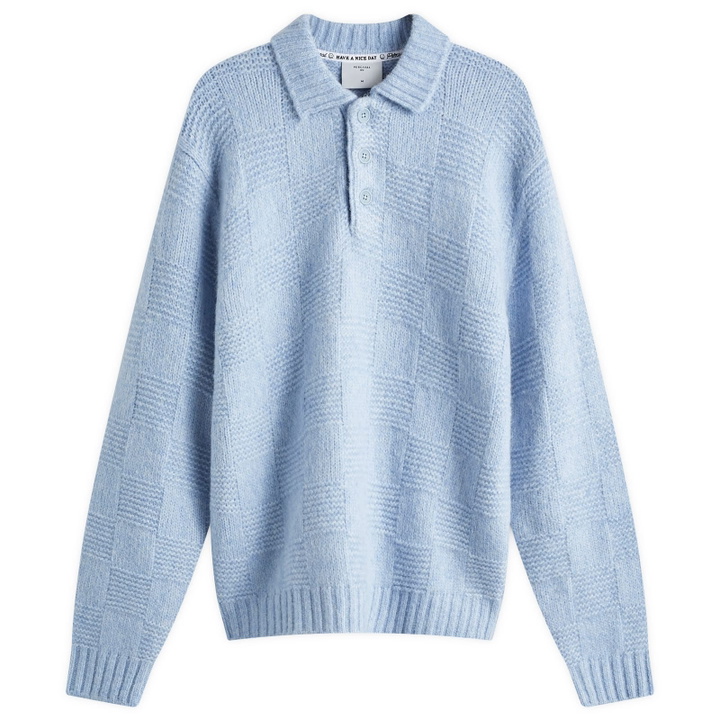 Photo: Percival Men's Shugart Knit Polo in Blue