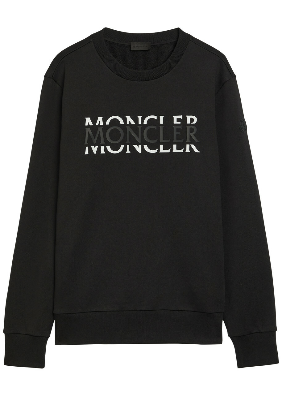 MONCLER スウェット Lサイズ Moncler Logo-print Cotton Sweatshirt Black Moncler