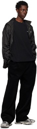 We11done Black Embroidered Long Sleeve T-Shirt