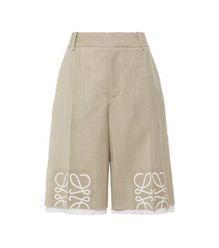 Photo: Loewe Anagram wool Bermuda shorts