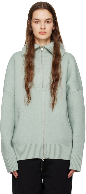 Photo: Trunk Project SSENSE Exclusive Green Sailor Collar Sweater