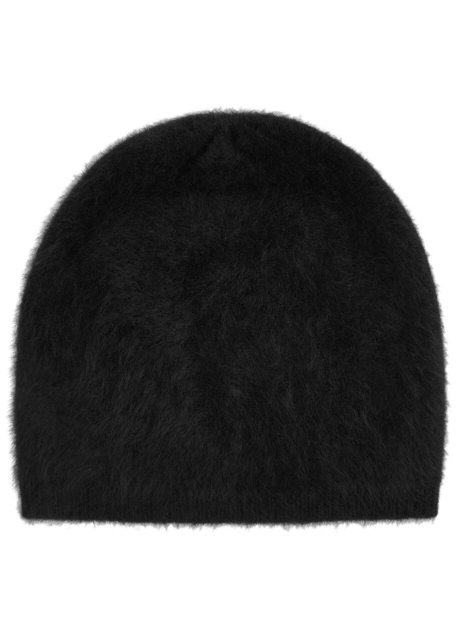Lisa Yang Brushed Cashmere Beanie - Black - One Size