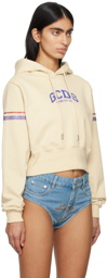 GCDS Off-White Cropped Hoodie