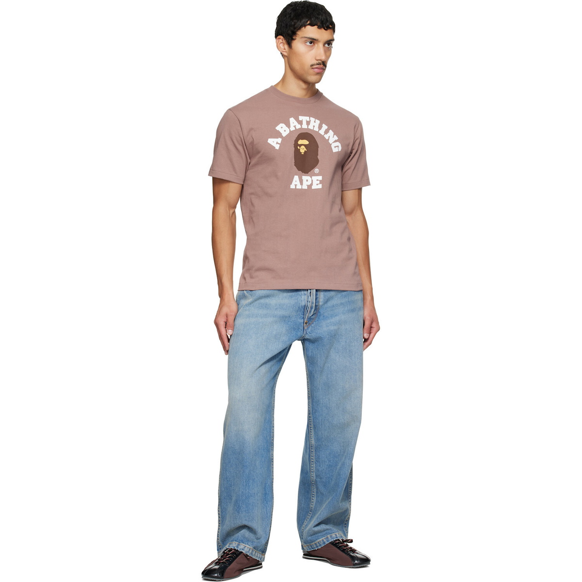 BAPE Brown College T-shirt