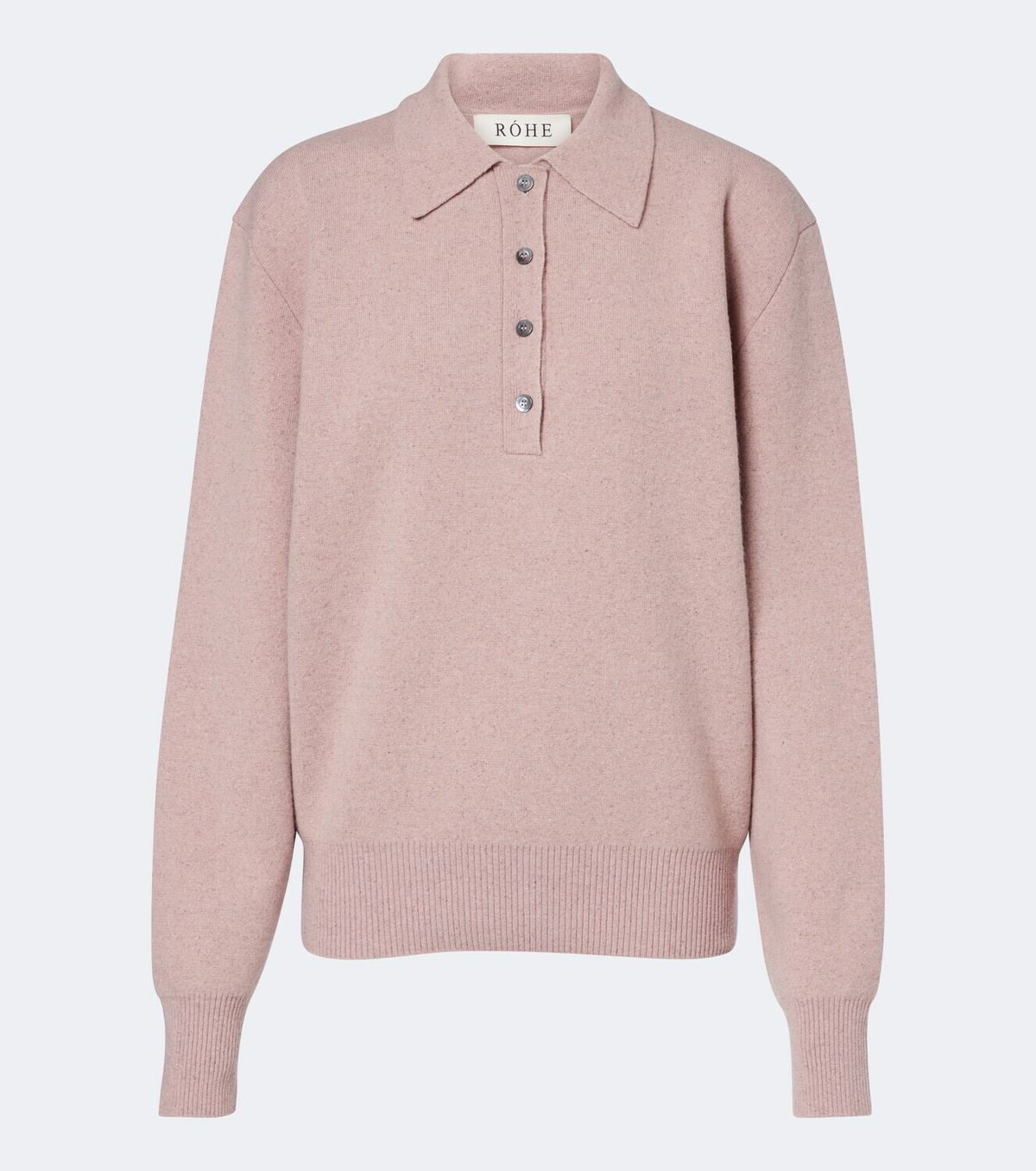 Róhe Knitted wool-blend polo sweater