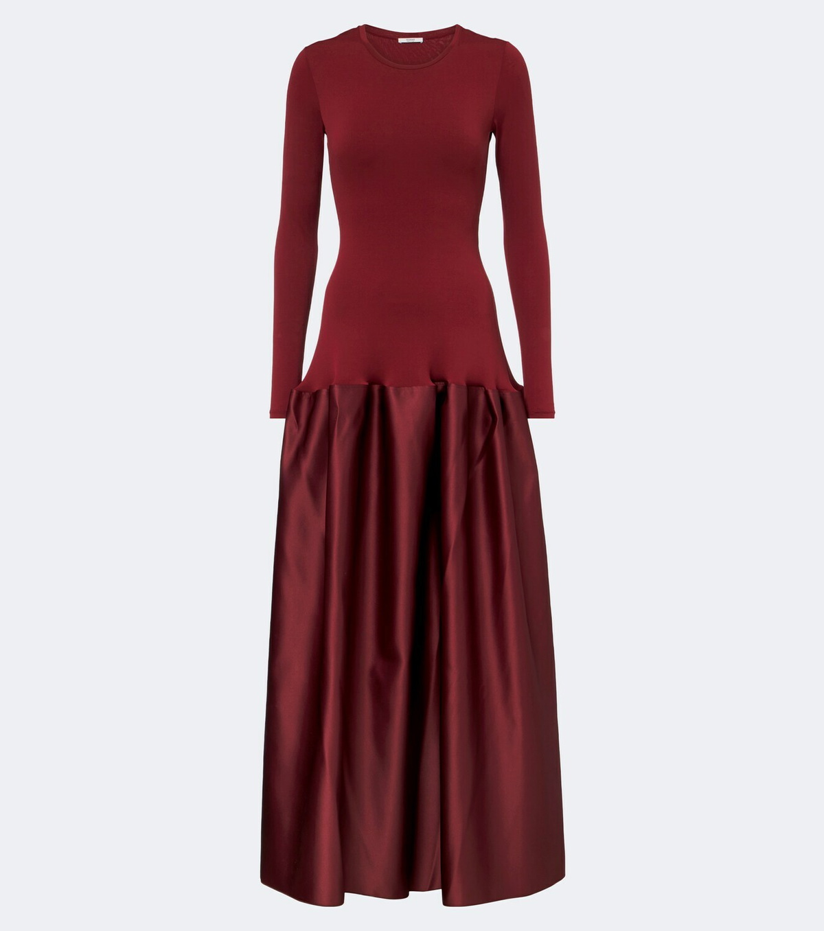 Fforme Catrin jersey and duchesse satin maxi dress