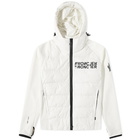 Moncler Grenoble Men's Hashtag Logo Down Knitted Jacket in White