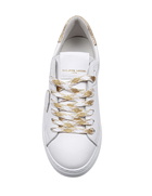 Philippe Model Temple Leather Sneakers Color White/gold