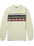 Isabel Marant - Gerald Ribbed Wool-Blend Jacquard Sweater - Neutrals