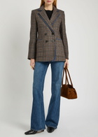 Veronica Beard Hedi Dickey Layered Tweed Blazer Charcoal