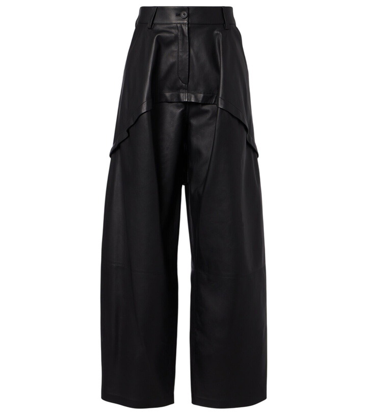 Photo: Loewe Paneled leather wide-leg pants