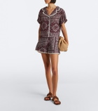 Veronica Beard Tennison printed cotton-blend shorts