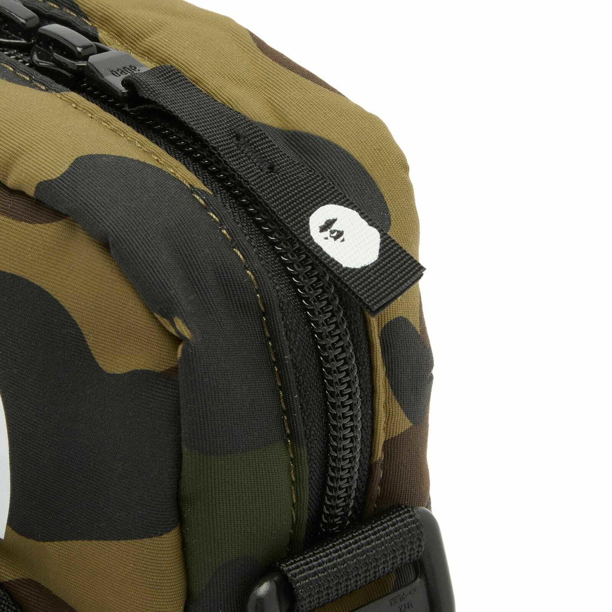 A Bathing Ape Men's 1St Camo Shark Mini Bag in Green 
