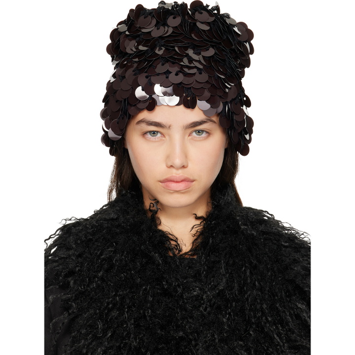 Photo: Anna Sui Brown & Black Pailettes Beanie