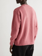 Auralee - Textured Cotton and Linen-Blend Sweater - Pink