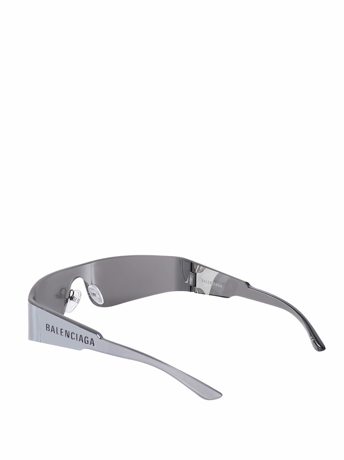 サングラス BALENCIAGA SILVER ACETATE MONO RECTANGLE SUNGLASSES Balenciaga Silver Acetate Mono Rectangle Sunglasses