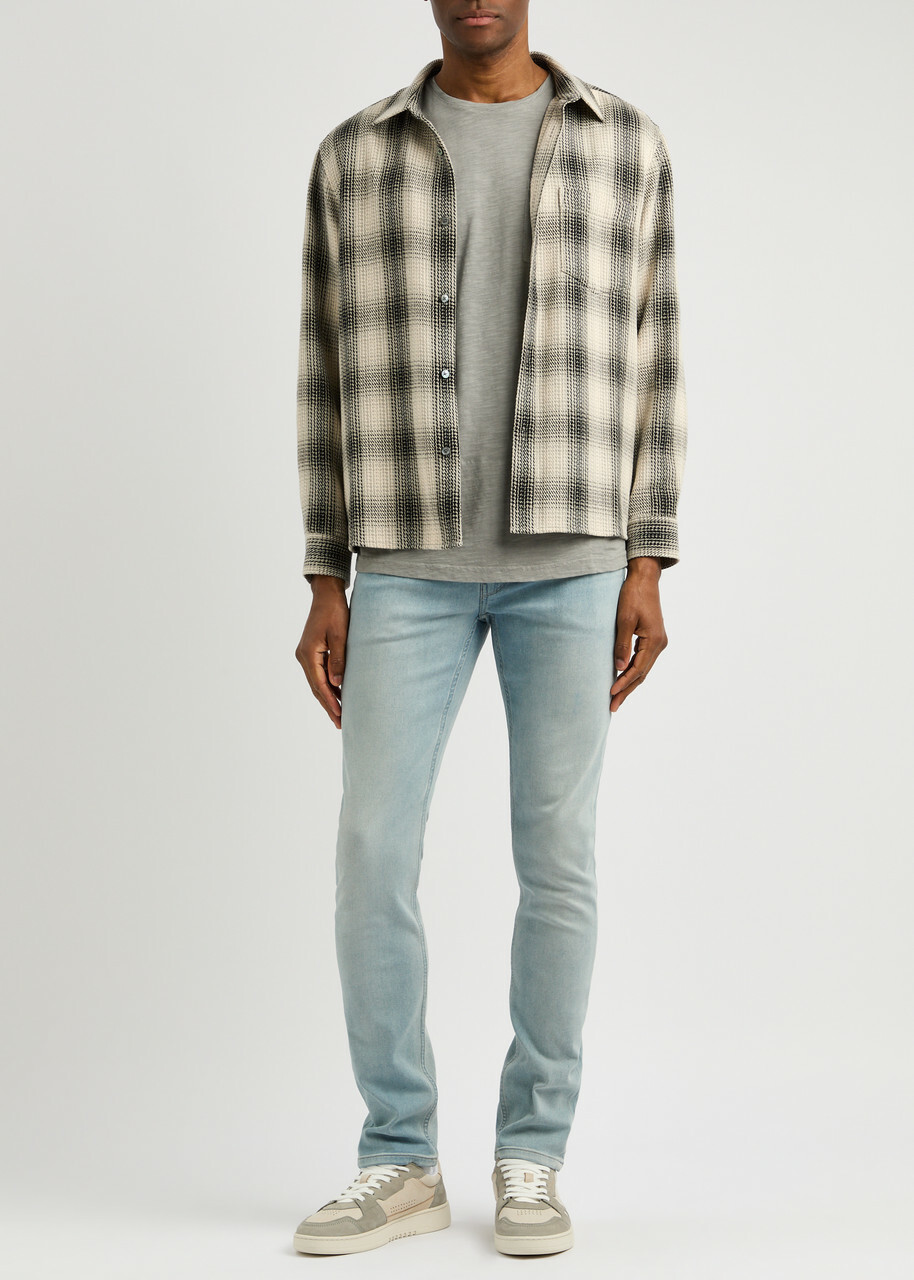 Paige Kenneth Slubbed Cotton T-shirt Grey