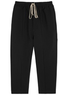 Rick Owens Cropped Tapered-leg Wool Trousers Black