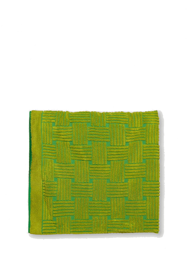 Photo: Intreccio Pattern Bath Towel in Green