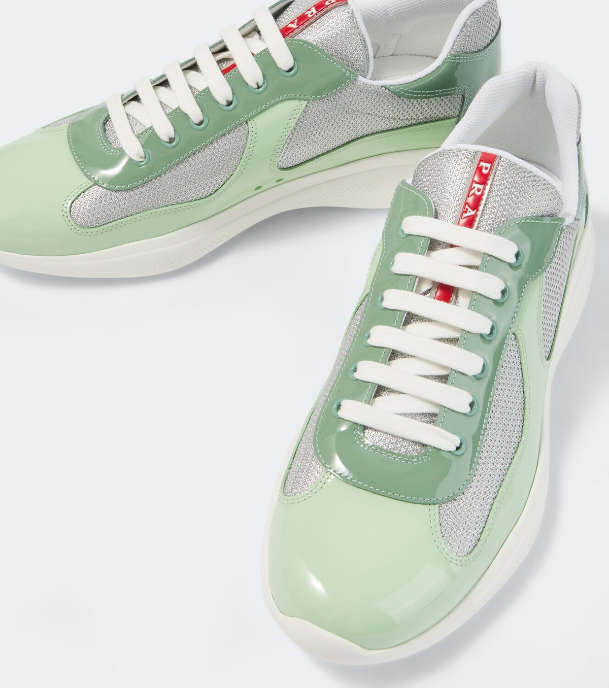 Prada Prada America's Cup leather-trimmed sneakers