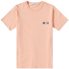 Maison Kitsuné Men's Double Fox Head Patch T-Shirt in Peach